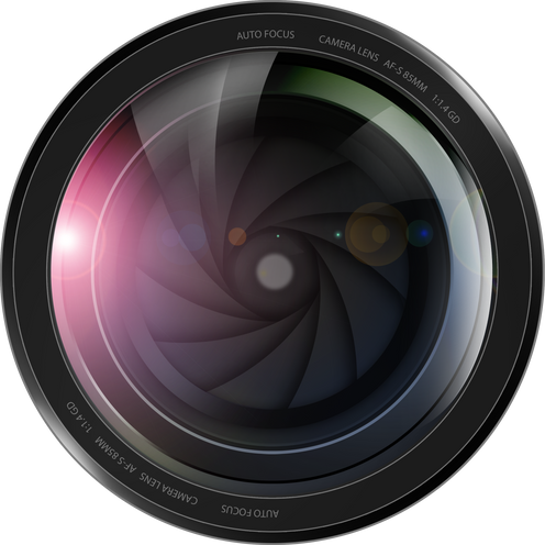 SLR Camera Lens Front View